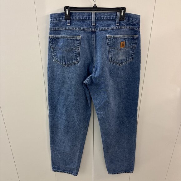 CARHARTT BLUE JEANS MENS SIZE 38 X 34 RELAXED FIT STYLE B17 DST - Picture 1 of 11